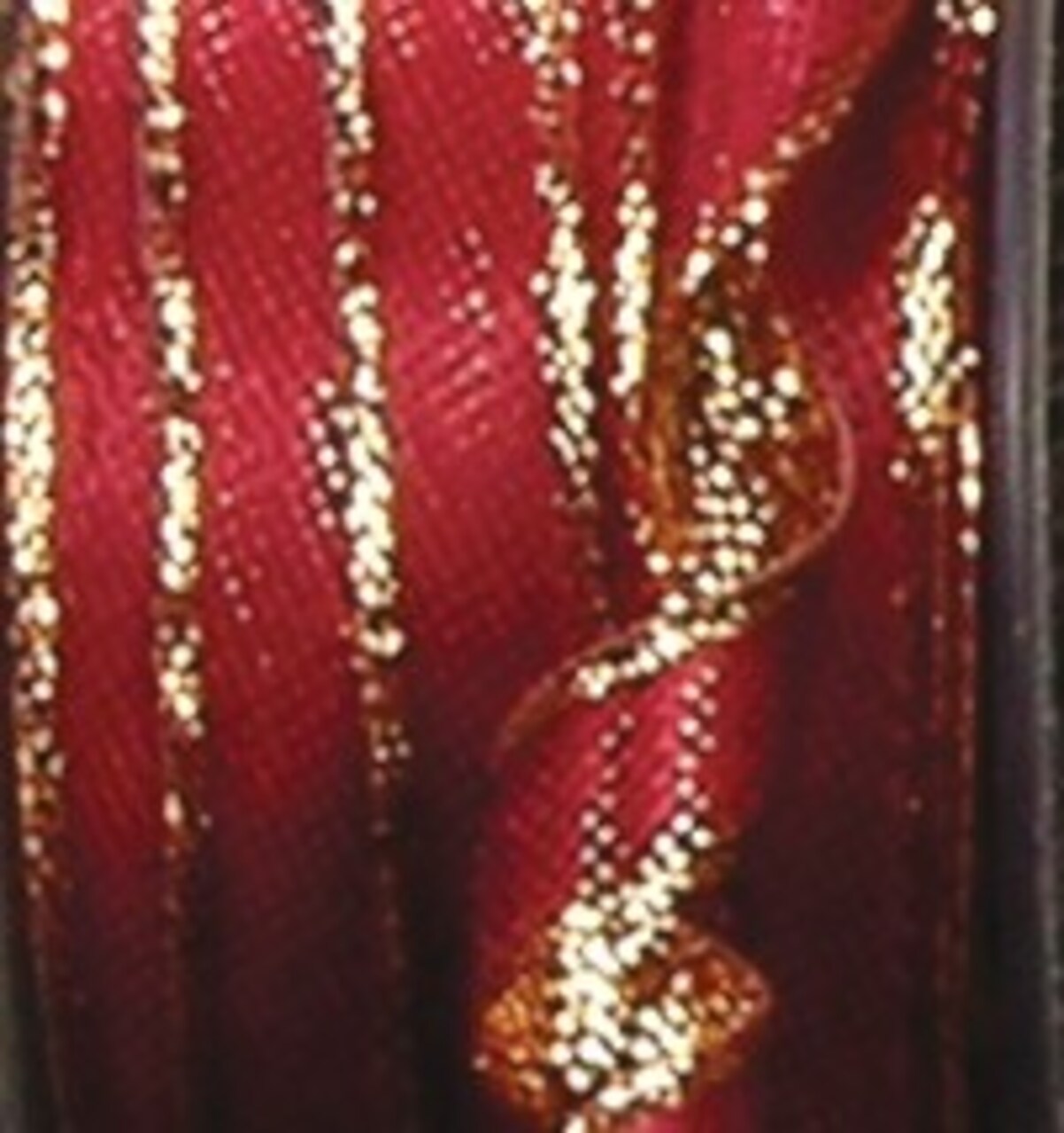 The Ribbon People Burgundy Red and Gold Solid Woven Wired Craft Ribbon 0.75" x 54 Yards